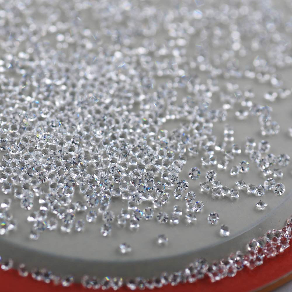 5000Pcs Ultra Mini 1.1mm Flatback Diamond Glass Rhinestones Beads Iridescent Crystals Long Lasting AB Shine For Nail Art Beauty Makeup Phone DIY Crafts; Impossibly Tiny (Crystal) Crystal - BeesActive Australia