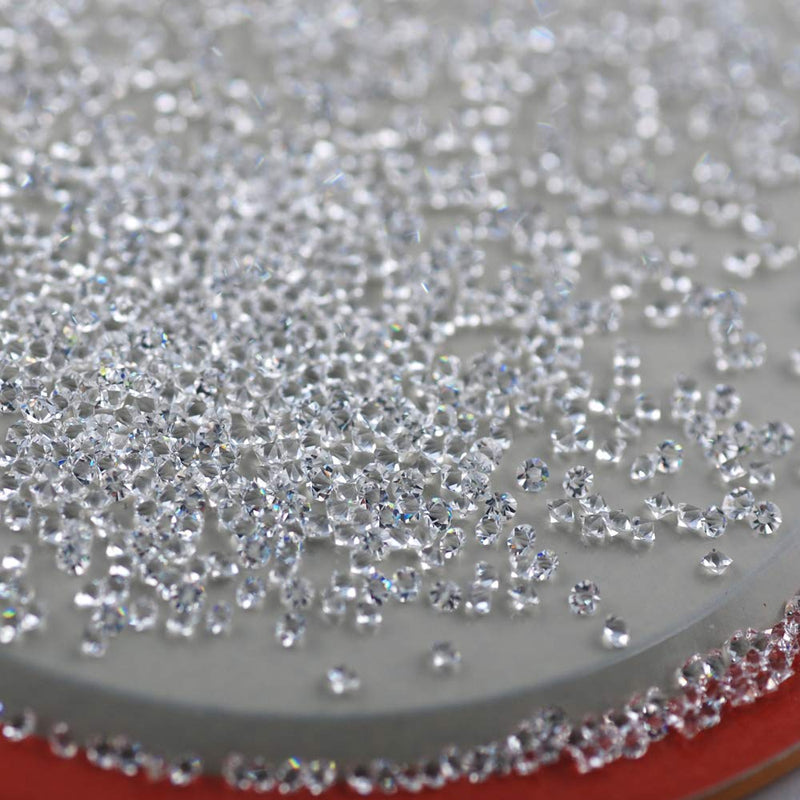 5000Pcs Ultra Mini 1.1mm Flatback Diamond Glass Rhinestones Beads Iridescent Crystals Long Lasting AB Shine For Nail Art Beauty Makeup Phone DIY Crafts; Impossibly Tiny (Crystal) Crystal - BeesActive Australia