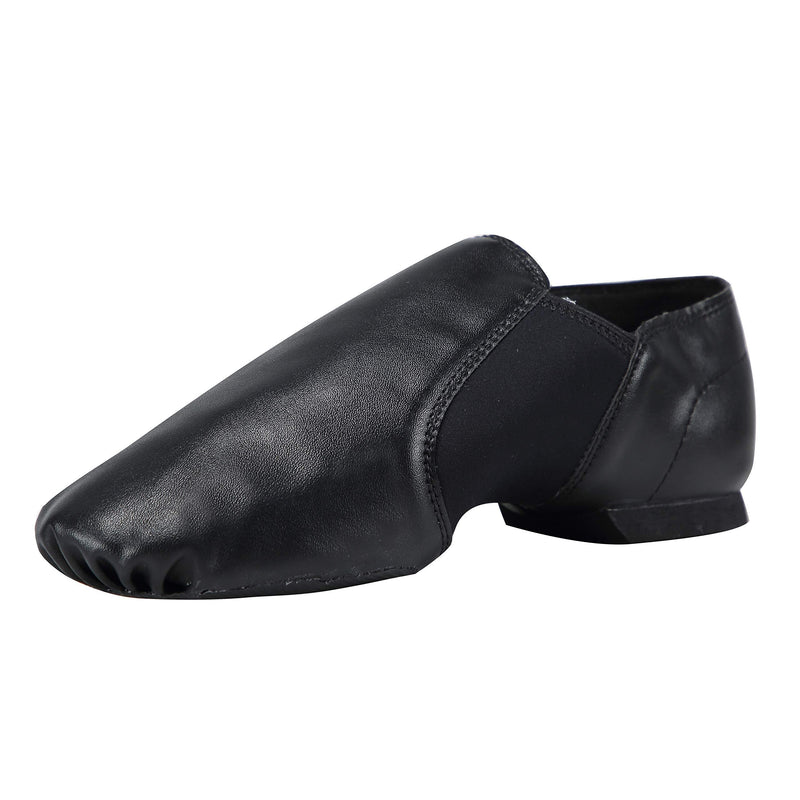 [AUSTRALIA] - Linodes Tent PU Leather Upper Jazz Shoe Slip-on for Women and Men 8 Women/7.5 Men Black 