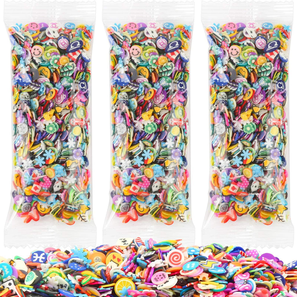 3000 Pcs Nail Art Slices,FANDAMEI Cute Design 3D Nail Art Stickers Fruits Animals Flowers Nail Art Slices for DIY Crafts, Nail Art and Cellphone Decoration - BeesActive Australia