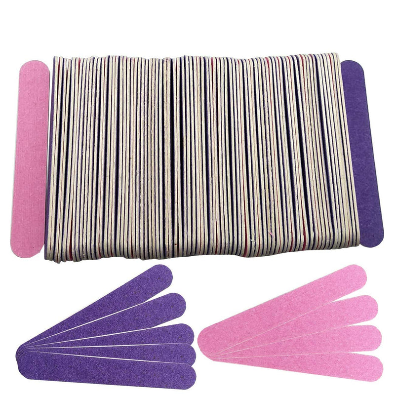 TIHOOD Disposable Nail Files Double Sided Emery Boards Manicure Pedicure Tools - Home or Professional Boards Manicure Tool (100PCS) 100PCS - BeesActive Australia
