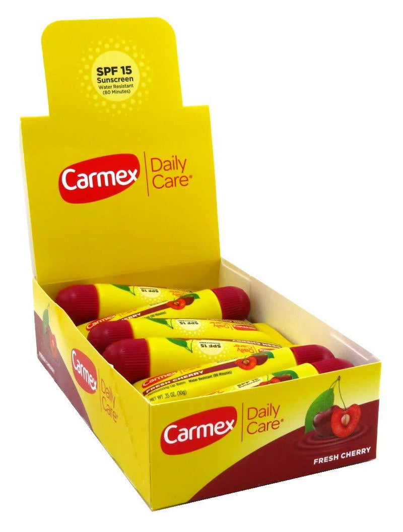 Carmex Lip Balm Fresh Cherry Spf#15 0.35 Ounce Tube (12 Pieces) - BeesActive Australia