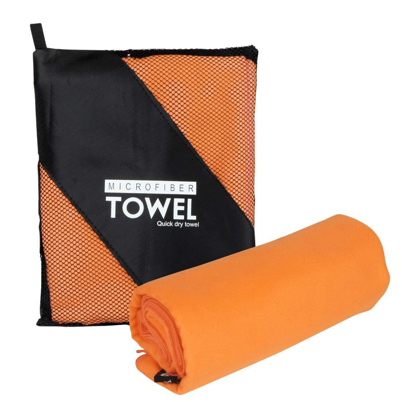 [AUSTRALIA] - HAODE Quick Dry Towel Microfiber Towels for Body | Fast Drying Towel for Outdoors Travel Camping Backpacking Swim Bath Gym Beach Towel Orange Large 