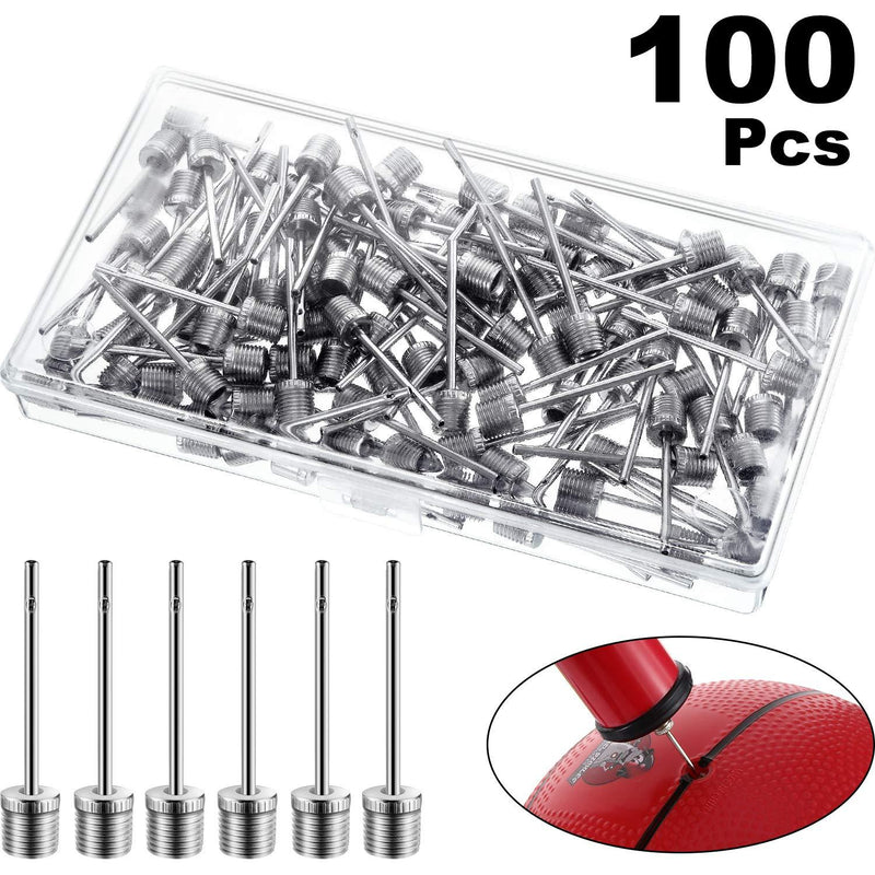 WILLBOND 100 Pack Ball Pump Needles Inflating Needles with Container Storage Box for Sports Balls, Football and Basketball - BeesActive Australia