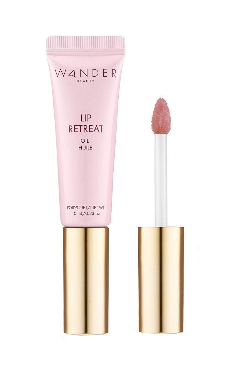 Wander Beauty Lip Retreat - Tinted Lip Oil (Skinny Dip) - Non Toxic Make Up- Cruelty Free, Natural Hydrating Lip Oil - Clean Beauty Skinny Dip (Nude) - BeesActive Australia