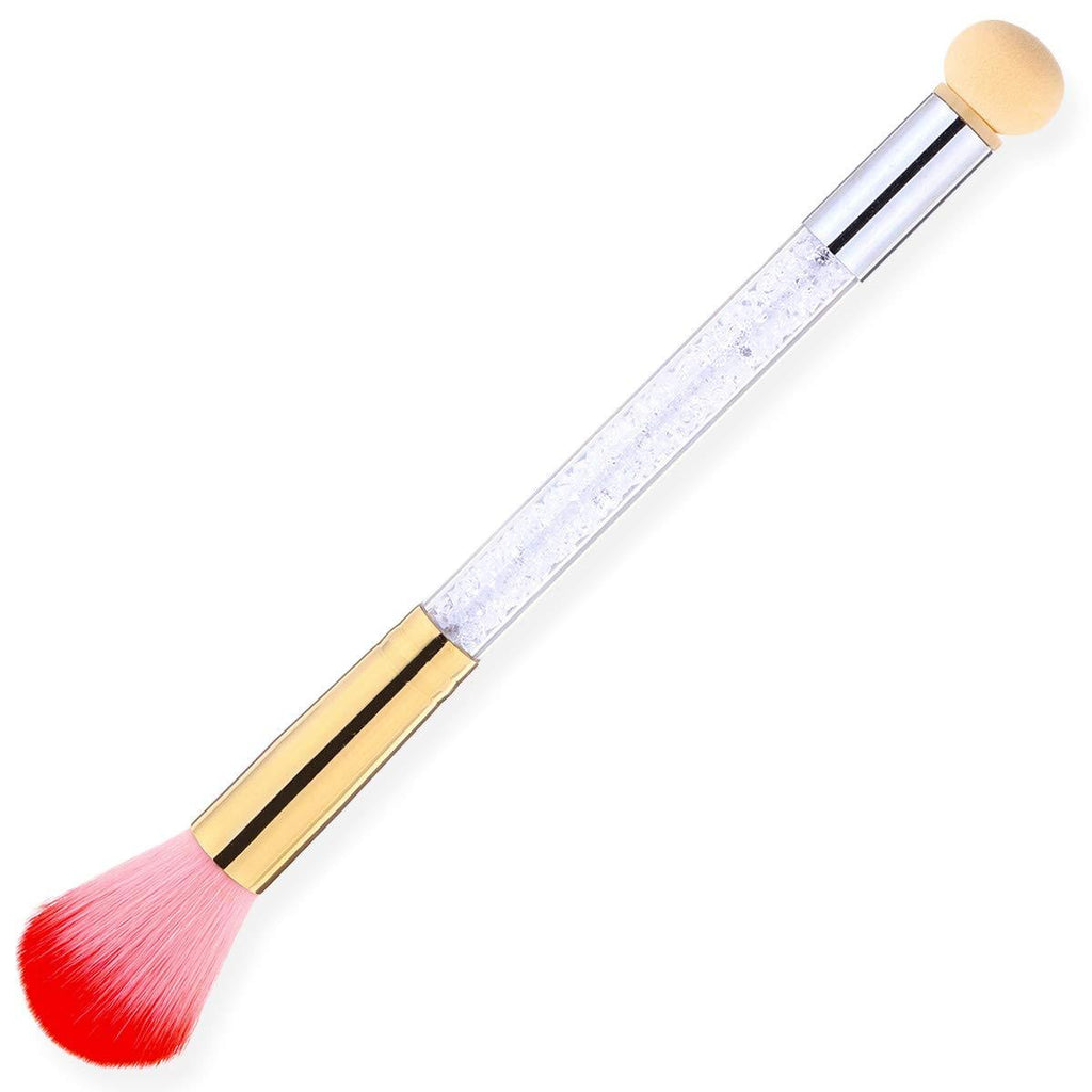SILPECWEE 1Pc Double Head Acrylic Nail Art Brush Nail Gradient Shading Pen Nail Dust Remover Powder Cleaner Brushes Manicure Design Tool NO1 - BeesActive Australia
