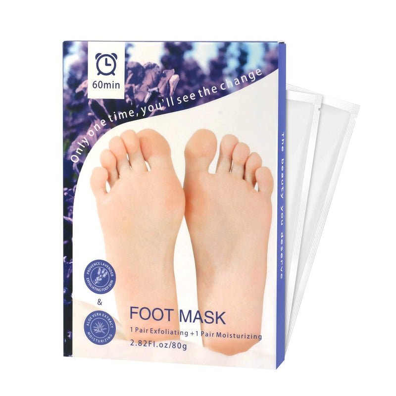 Foot Peel Mask 2 Pairs, Exfoliant and Moisturizing Peeling Feet Mask Foot Spa for For Baby Smooth Soft Feet, Exfoliating Booties for Peeling Off Calluses & Dead Skin, For Men & Women - BeesActive Australia