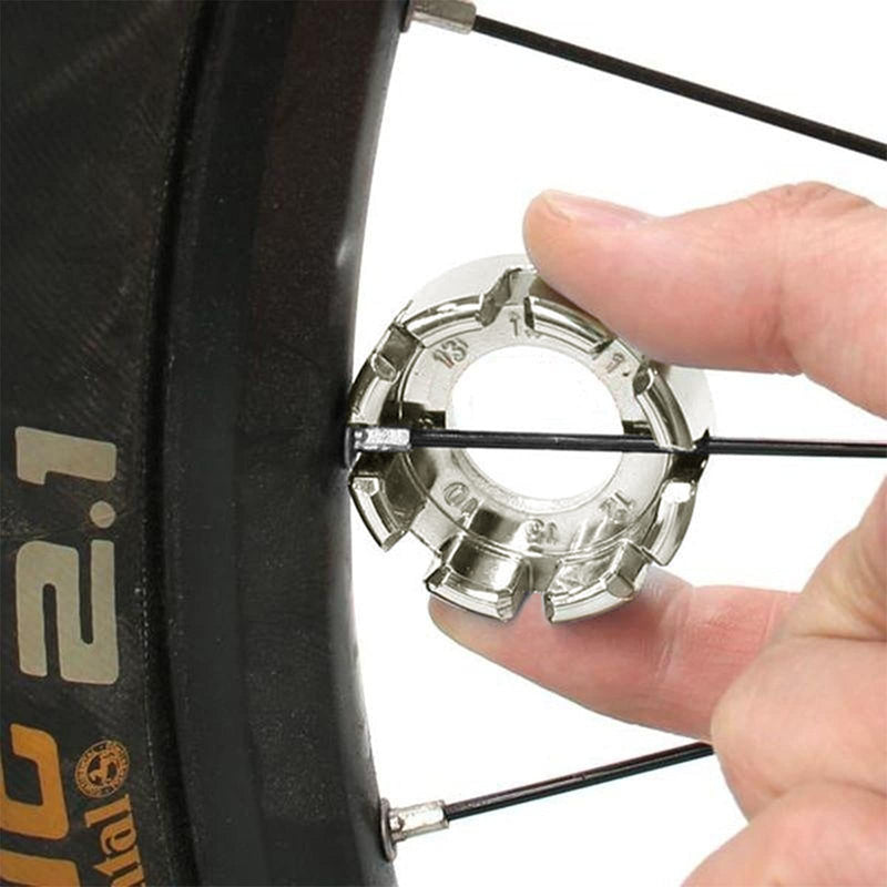 Goabroa Spoke Wrench, Hard Steel 8 Way Bike Rim Truing Tool for Adjust Bicycle Wheel Tension - BeesActive Australia