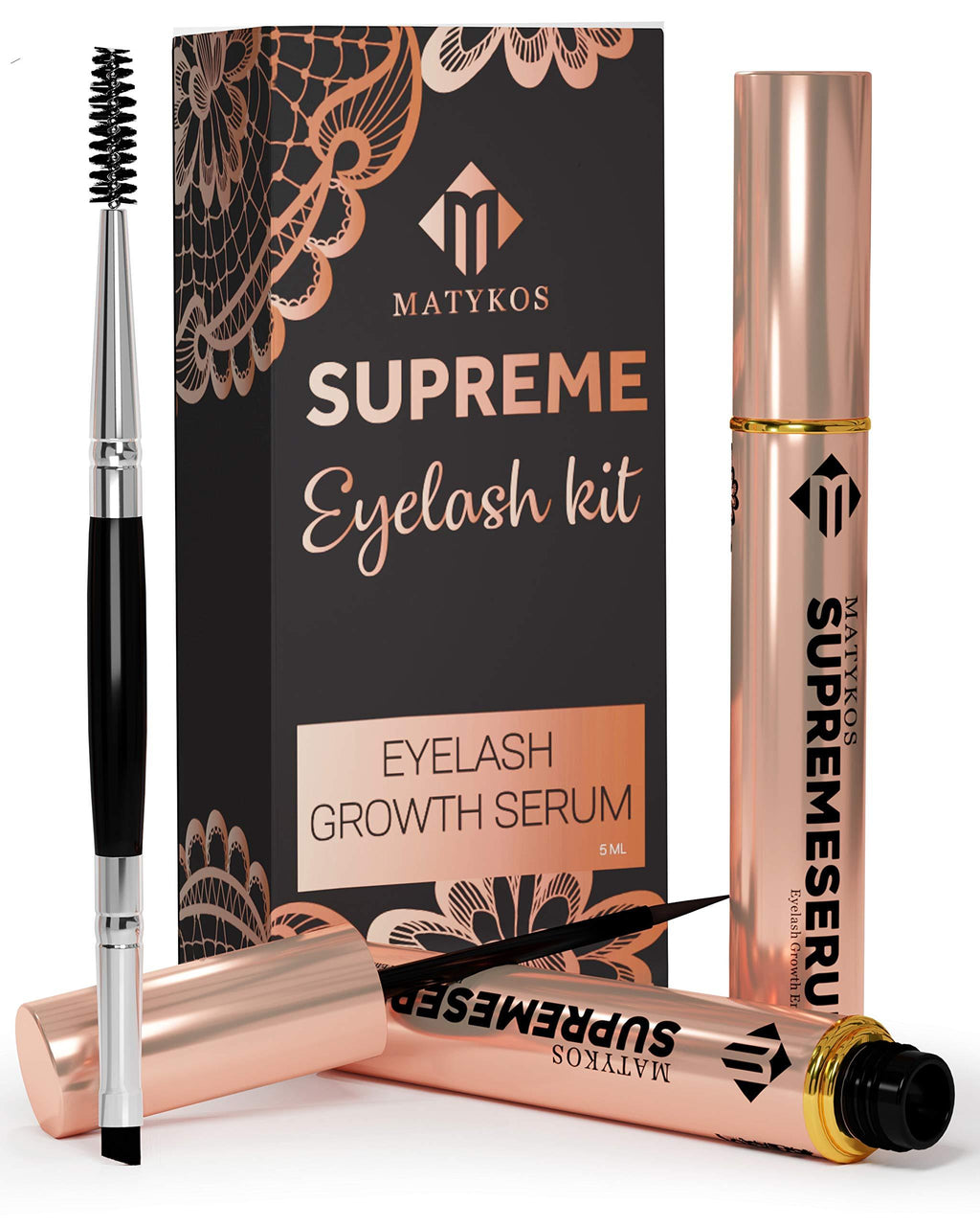 Organic Eyelash Growth Serum - Vegan Lash Enhancer & Primer Improved Formula With Biotin and Oat Grow Peptides for Longer, Thicker Lashes and Eyebrows - BeesActive Australia