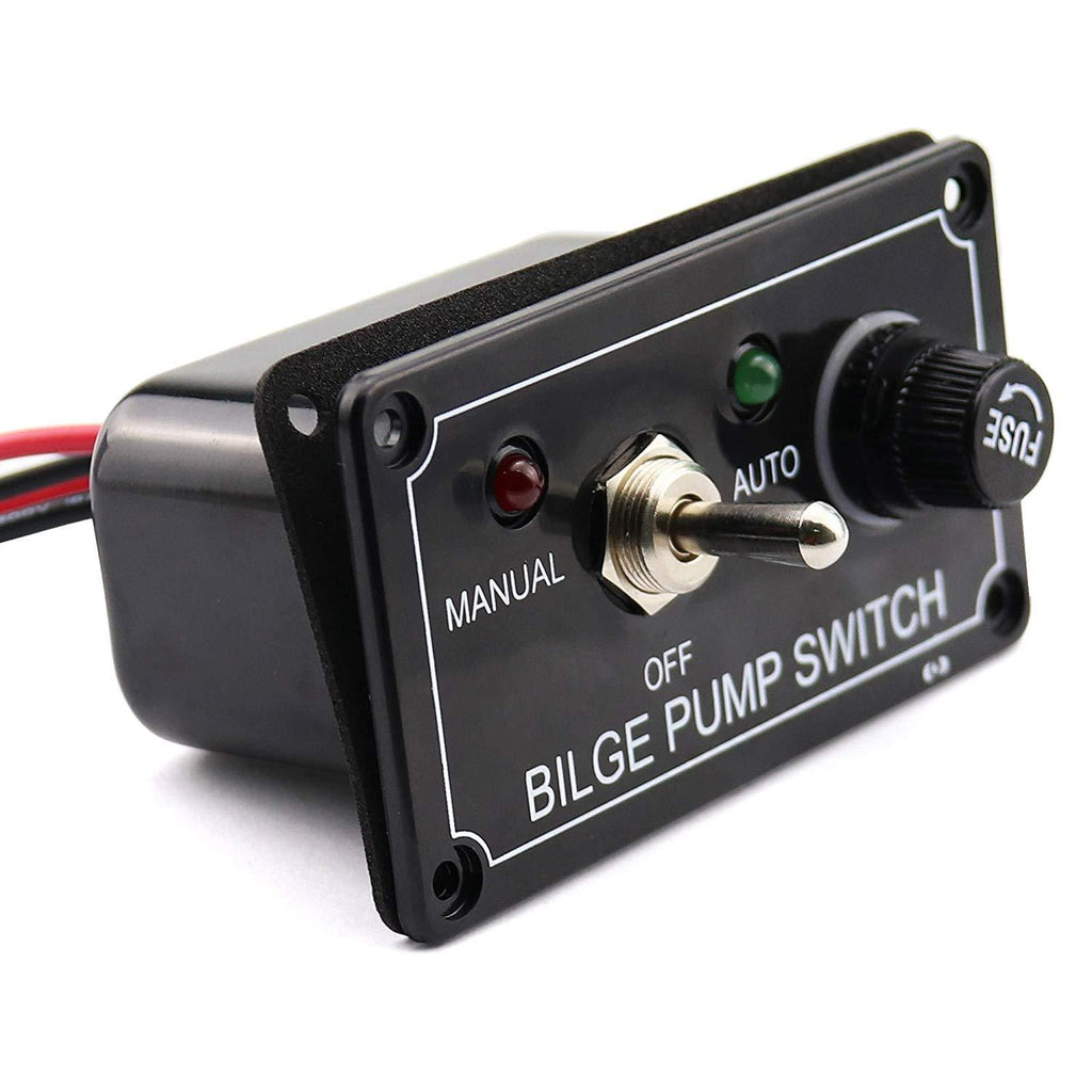 [AUSTRALIA] - Gloaso Boat Car ATV Yachts Bilge Pump Switch Panel 12V Bilge Pump Switch ( Manual/ Off/ Auto) Panel with Fuse 