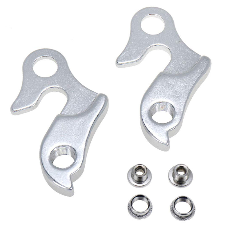 AUTUT 2 Pcs Universal Bicycle Bike Derailleur Hanger Frame Gear Tail Hook, Silver Tone - BeesActive Australia
