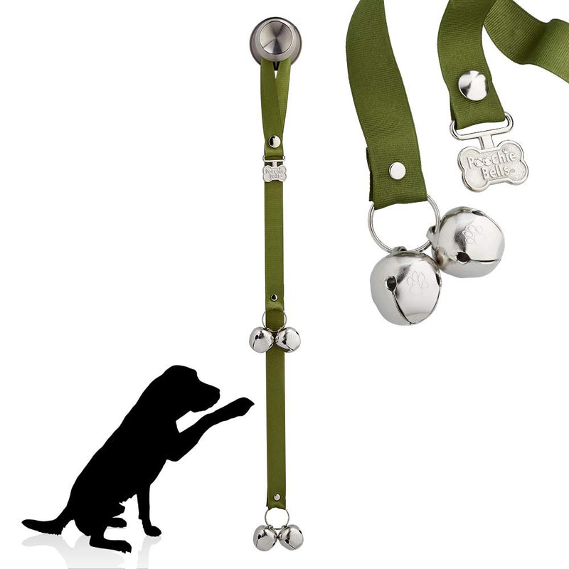 PoochieBells The Original Dog Potty Training Doorbell for Puppy & Dog Housebreaking and training, Classic Collection, Made in USA Fern - BeesActive Australia