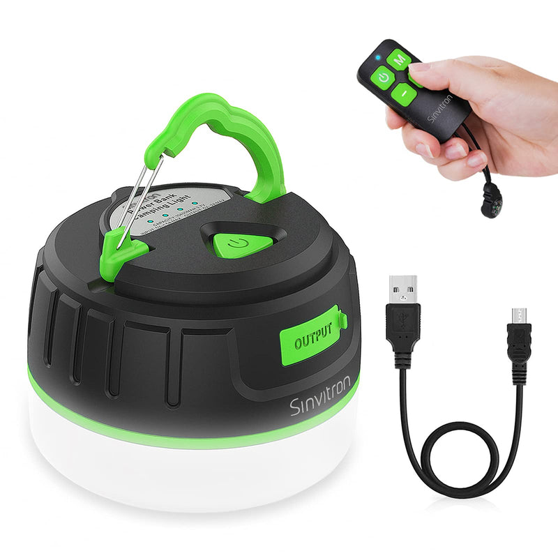 Sinvitron LED Camping Lights Lanterns Rechargeable, Hanging Camping Tent Lights Remote, Power Bank 6400mAh, Waterproof, Magnetic, 5 Light Mode, USB Rechargeable Lantern Flashlight for Power Outage - BeesActive Australia