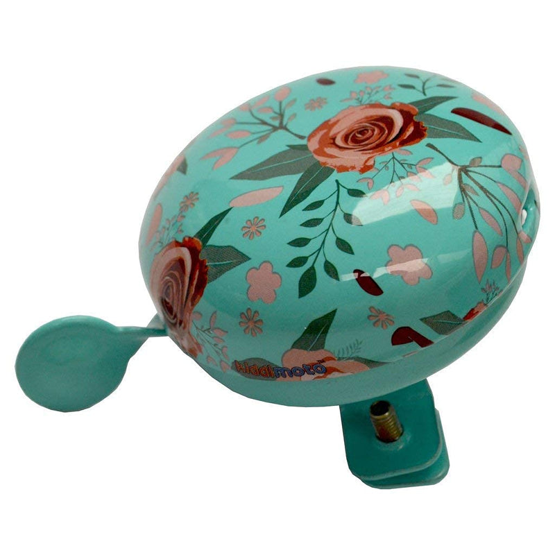 Kiddimoto - Steel Bicycle Bell for Kids/Adults | Perfect Loud Bike Ring Bell for Children's Balance Bikes, Bicycles, BMX, Mountain Bikes & Scooters | Available in Different Print & Sizes Floral - BeesActive Australia
