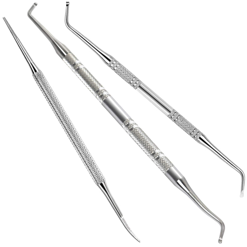 3pcs Ingrown Toenail File And Lifters, [ Upgraded ] Teenitor Professional Surgical Safe Nail Treatment Pedicure Tool Kit Under Nail Cleaner Tools Pain Relief - BeesActive Australia