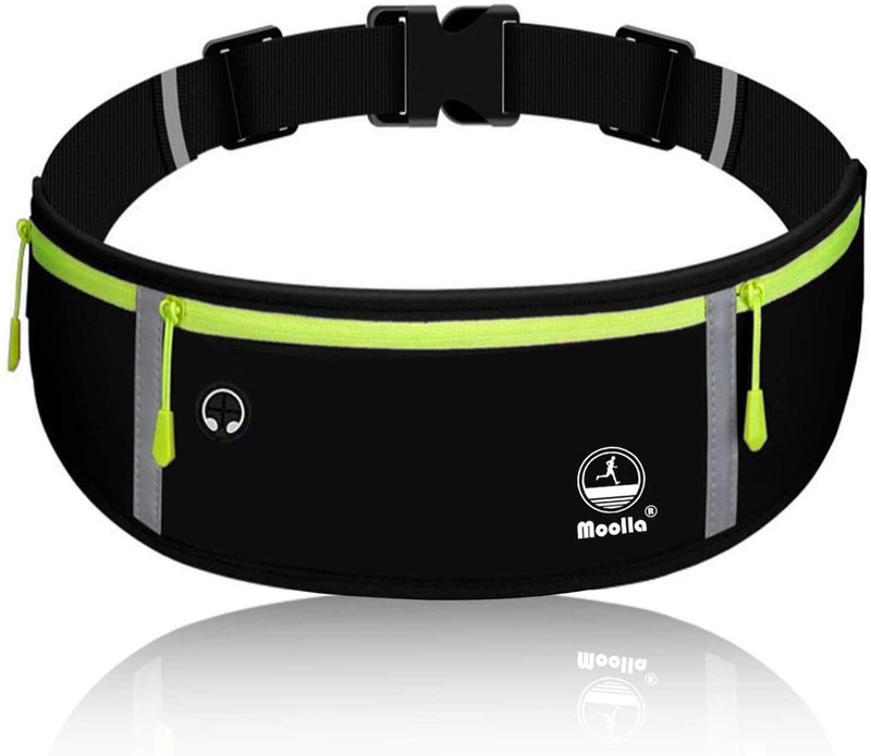 Running Belt, Fanny Pack for Women Men, Water Resistant Waist Pack, Runners Belt for Hiking Fitness Travel - Adjustable Running Pouch Phone Holder Accessories for iPhone Samsung - Black - BeesActive Australia