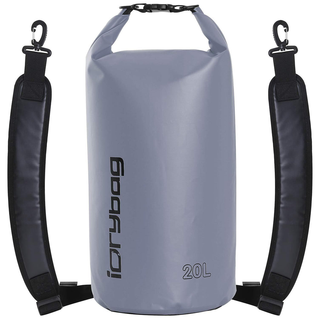 [AUSTRALIA] - IDRYBAG Dry Bag Waterproof Floating, PVC Waterproof Bag Roll Top, 2L/5L/10L/15L/20L Dry Bag Kayak Storage for Kayaking, Boating, Rafting, Swimming, Hiking, Camping, Travel, Beach gray 10L 