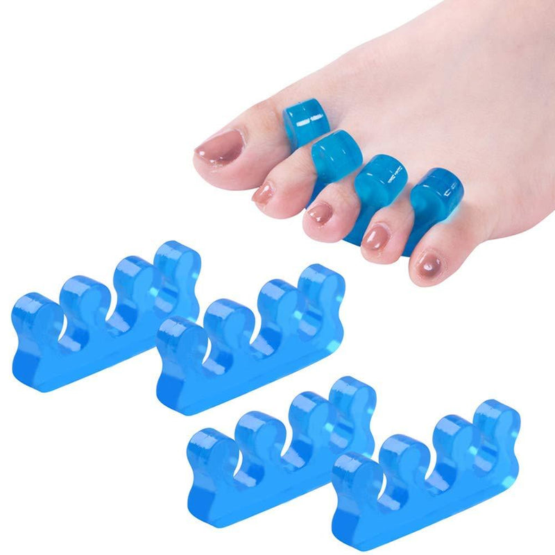 ZaxSota Toe Separators Pedicure, toe spacers for Nail Polish, Toenail Dividers to relieve orthopedic bunion, Repeatable Washable Toe Separators 2 Pairs Blue - BeesActive Australia