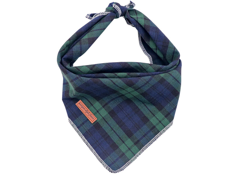 Unique style paws Dog Bandana, 1PC Washable Square Dog Scarfs for Small Medium Large Dogs Adjustable Dogs Bib Scarfs for Girl and Boy Large (Pack of 1) Green Grid - BeesActive Australia