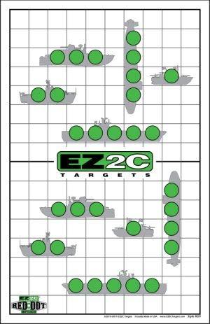 [AUSTRALIA] - EZ2C Targets Red Dot Optics Style 9 - Sink The Boats! Shooting Range Fun Game (25 Pack) EZ2C Green 