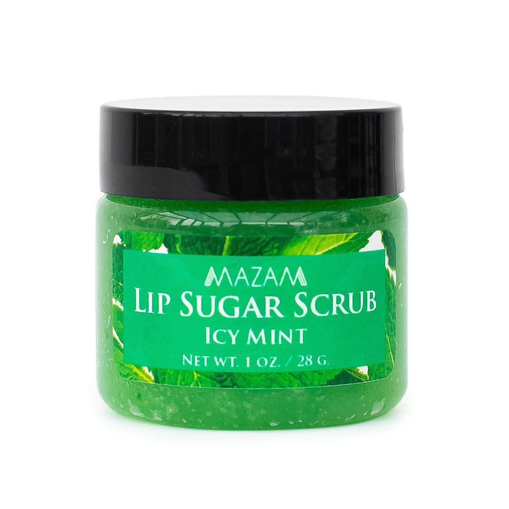 Vegan Lip Scrub - Icy Mint Lip Sugar Scrub Exfoliation, Lip Treatment Repair Dry & Chapped Lips, Soft Lips Exfoliator - Made in USA - BeesActive Australia