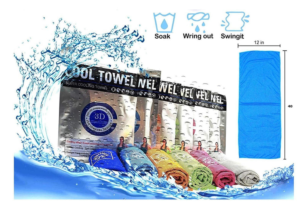 [AUSTRALIA] - Super Cooling Towel - Hot Cold Therapy Cooling Neck Towels for Athletes, hot Cold Therapy - Instant Relief Ice Your Head and Neck Cooling wrap for hot Weather. First Aid, Too (40" x 12") Large Dark Blue 