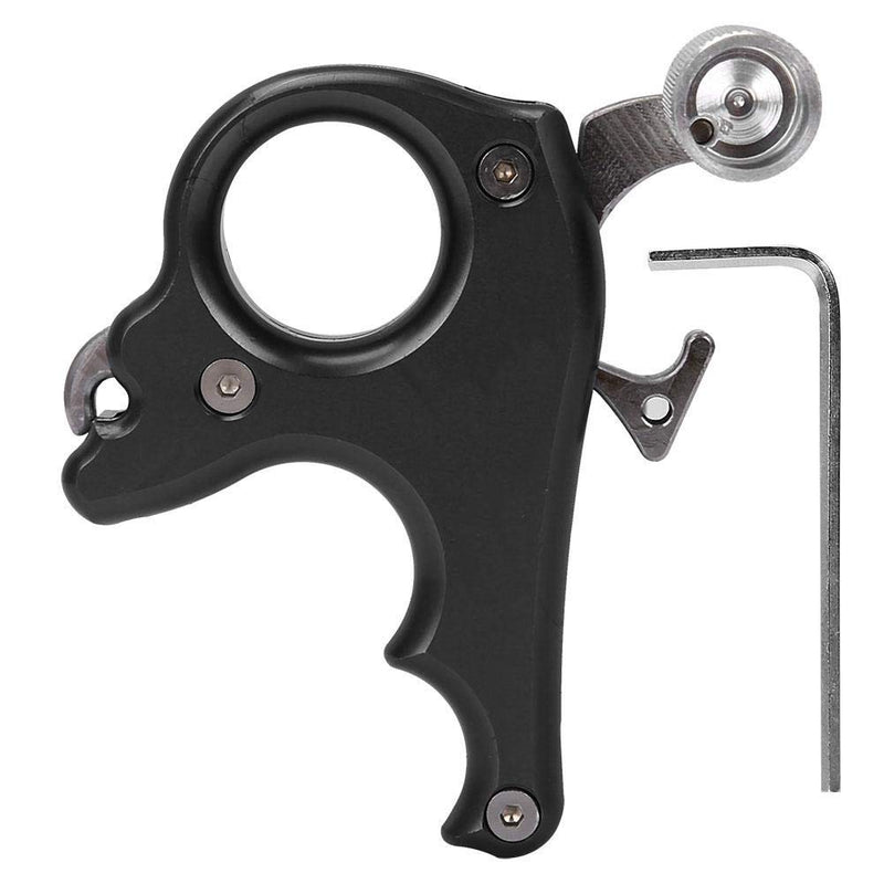 Zer one Archery Release Aids, 3 Finger Grip Thumb Caliper Trigger,Aluminum Alloy Bow Hinge Release for Compound Bow(Black) - BeesActive Australia