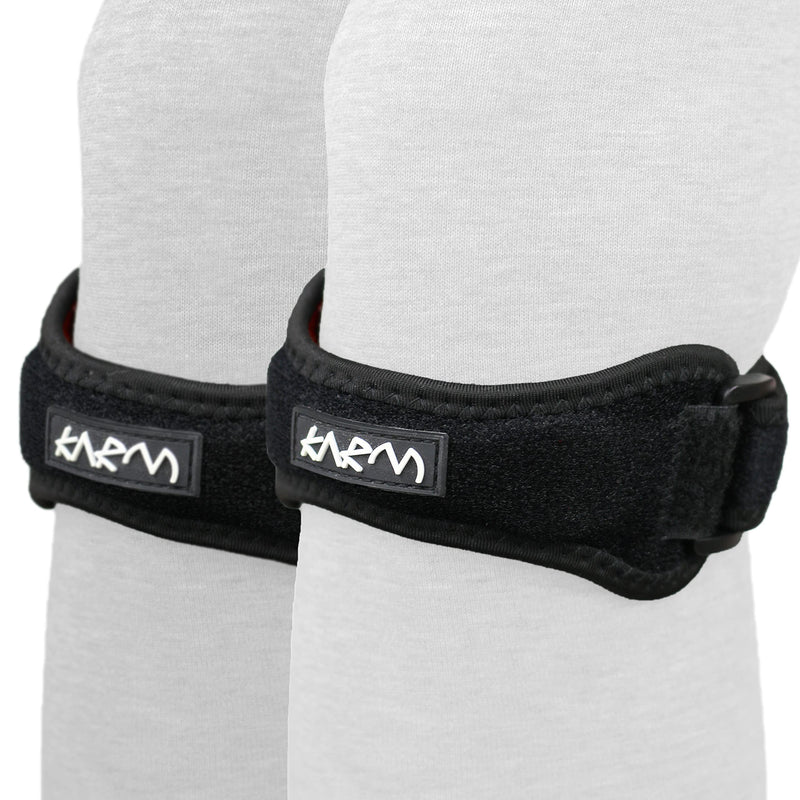 Patella Knee Strap Support Stabilizer & Plus Size Jumpers Knee Band - Patella Tendon Strap for Osgood Schlatter, Running, Patellar Tendonitis, Meniscus Tear, Women, Men, Youth Black (Pair) Plus Size (2XL/3XL/4XL/5XL/6XL) - BeesActive Australia