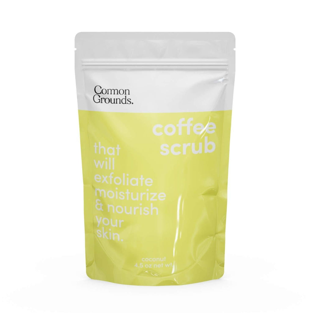 Coffee Body and Face Scrub (Coconut) - 100% Natural Arabica Best Exfoliating, Acne, Anti Cellulite, Stretch Marks, Varicose Vein Wash & Eczema Treatment. Dead Skin and Moisture Care. Made in Brooklyn - BeesActive Australia