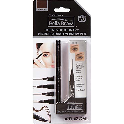 BELLA BROW By Dream Look, Microblading Eyebrow Pen with Precision Applicator (Single Pack - Dark Brown) – As Seen On TV, Natural Looking, Smudge Proof, Waterproof, Long Lasting - BeesActive Australia