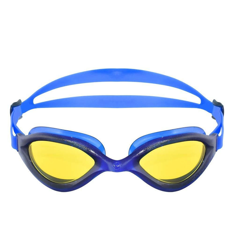[AUSTRALIA] - Barracuda Swim Goggle Bliss – One-Piece Frame, Anti-Fog UV Protection, Easy Adjusting Quick Fit Lightweight Comfortable No Leaking for Adults Men Women IE-73320 YELLOW/L.BLUE 