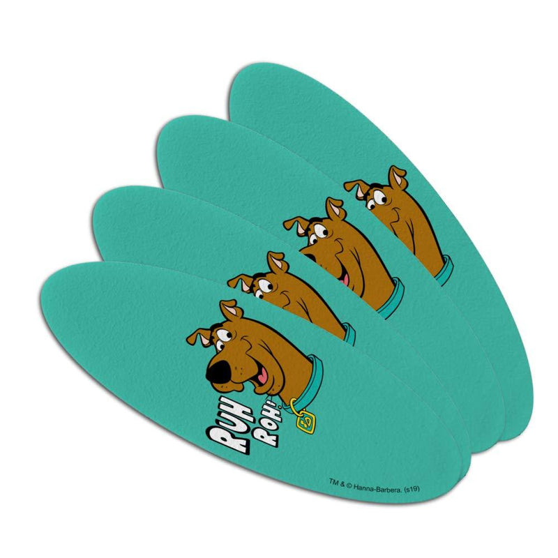 Scooby-Doo Ruh Roh Double-Sided Oval Nail File Emery Board Set 4 Pack - BeesActive Australia