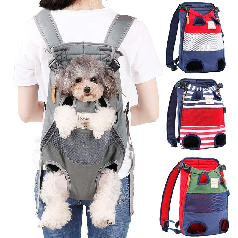 Jranter Pet Carrier Backpack for Small Medium Dogs Cats,Adjustable Pet Front Backpack Travel Bag, Legs Out Grey - BeesActive Australia