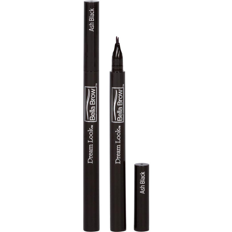 BELLA BROW By Dream Look, Microblading Eyebrow Pen with Precision Applicator (Double Pack - Ash Black) – As Seen On TV, Natural Looking, Smudge Proof, Waterproof, Long Lasting - BeesActive Australia