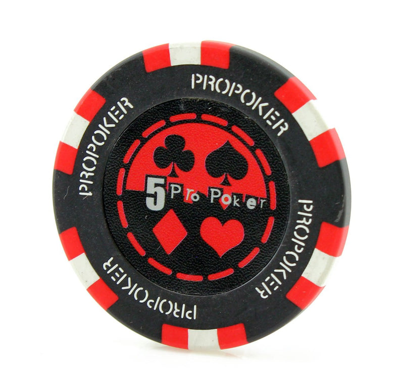 Versa Games Pro Poker Chips in 13.5 Gram Weight - Pack of 50 (Choose Colors) Red - BeesActive Australia