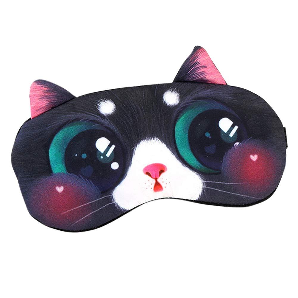 HXINFU 3d Eye Mask For Sleeping Women Travel Home Office Eye light cover Sleeping Blindfold Funny Cat #19 - BeesActive Australia