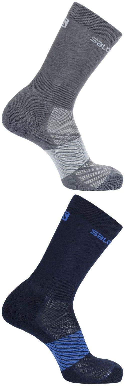 Salomon Standard Socks, Light Grey./Papaya, Lk Sk Night Sky/Quiet Shade - BeesActive Australia