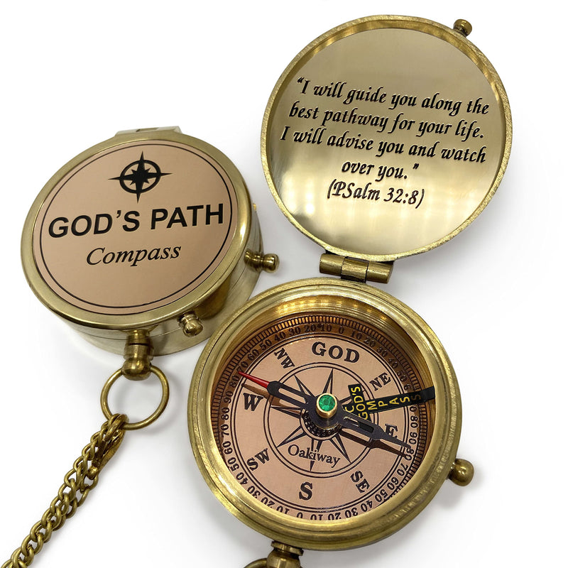 OakiWay Religious Gifts - God's Path Compass - Christian Gifts for Men, Catholic Gifts, Baptism Gifts for Boys, Gifts for Teen Boys, Graduation Gifts, Inspirational Gifts for Woman, Sentimental Gifts - BeesActive Australia