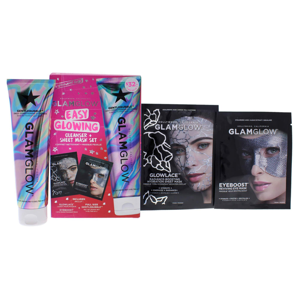 Glamglow Easy Glowing Cleanser Plus Sheet Mask Set 3 Pc Women, 3count - BeesActive Australia