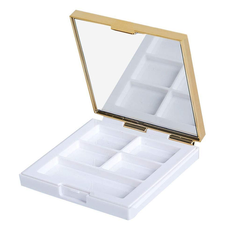 Empty DIY Eyeshadow Makeup Palette Case Box Eyeshadow Containers with Mirror for DIY Cosmetic Makeup Eyeshadow Lipstick Blush Palette (5 Grids, White) - BeesActive Australia