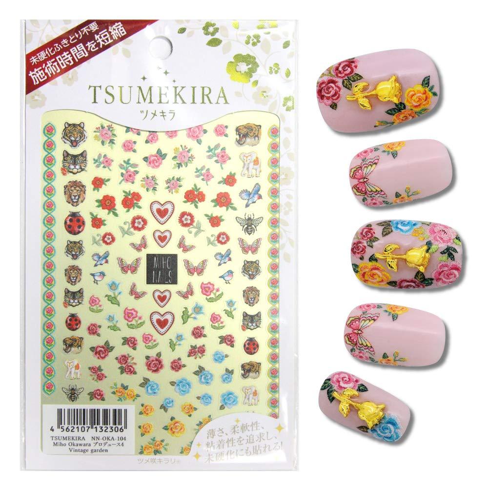 TSUMEKIRA Miho Okawara Product4 Vintage garden nail stickers gel art nail art design japan Product - BeesActive Australia
