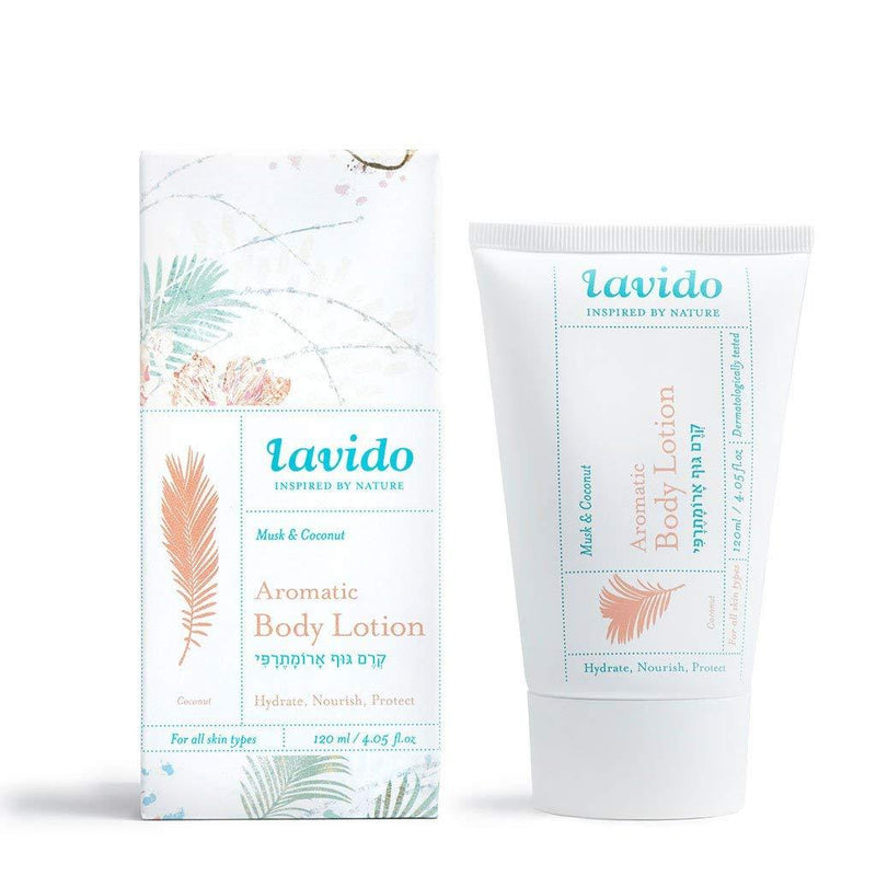 Lavido - Natural Aromatic Body Lotion (Coconut) (4.05 fl oz | 120 ml) | Clean, Non-Toxic Skincare 4.06 Fl Oz (Pack of 1) - BeesActive Australia