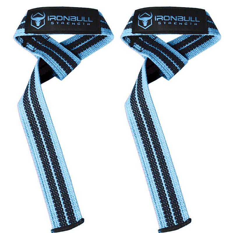Women Lifting Straps (1 Pair) - Wrist Support Wraps - for Powerlifting, Bodybuilding, Gym Workout, Strength Training, Deadlifts & Fitness Workout Blue - BeesActive Australia
