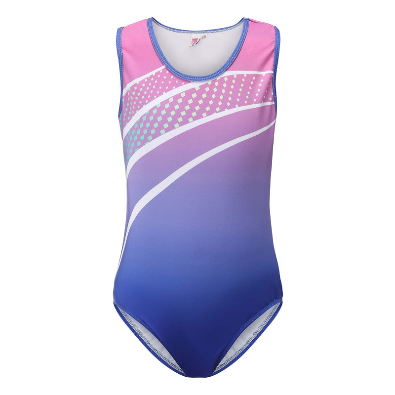 Boys Gymnastics Leotards One-piece Dancing Tumbling Practice Athletic Leotards 4-10Years Gradient Purple 9-10 Years - BeesActive Australia