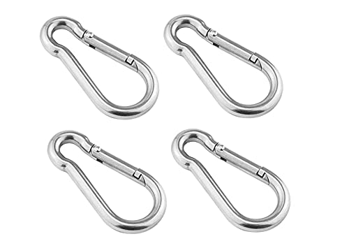 LiftBro 1/4" Heavy Duty Steel Zinc Plated Carabiner - Set of 4 - BeesActive Australia