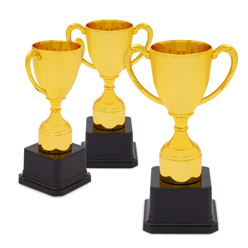 Blue Panda Award Trophy Cups for Sports & Competitions (Gold, 7 in, 3 Pack) - BeesActive Australia
