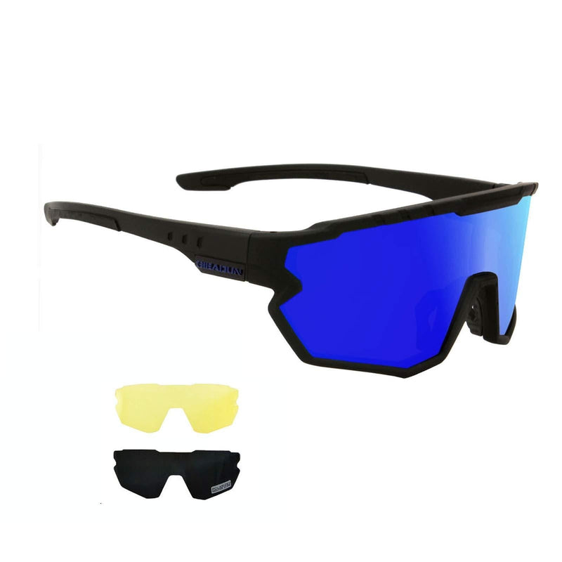 Sports Sunglasses Cycling Glasses Polarized Cycling, Baseball,Fishing, Ski Running,Golf Black Blue - BeesActive Australia