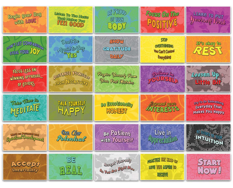 Creanoso How to Love Yourself Cards (30-Pack) - Assorted Designs for Children - Classroom Reward Incentives for Students - Stocking Stuffers Party Favors & Giveaways for Teens & Adults How to Love Yourself Cards (30-pack) - BeesActive Australia