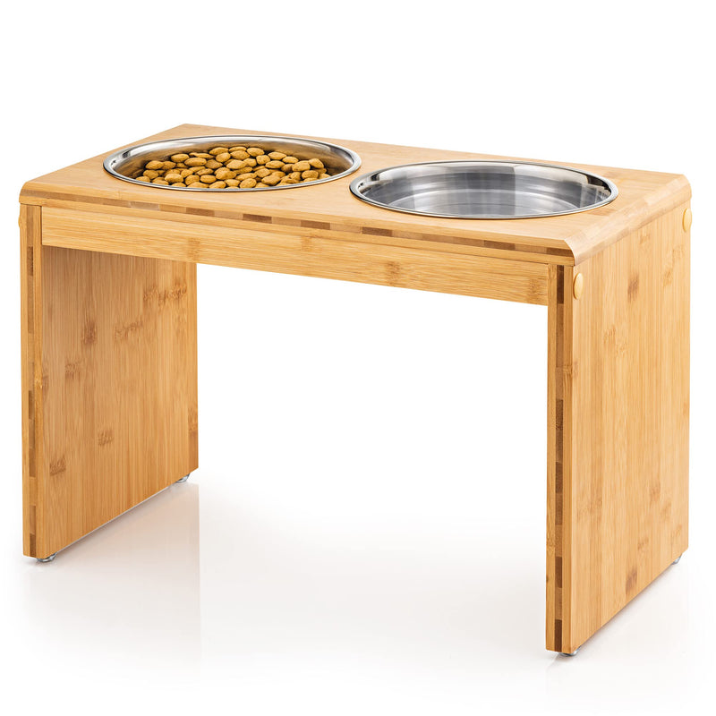 Large 12" Tall Elevated Dog & Pet Feeder- Double Bowl Raised Food & Water Stand- Includes 2 Extra Stainless Steel Bowls, 4 Bowls Total 12" - BeesActive Australia