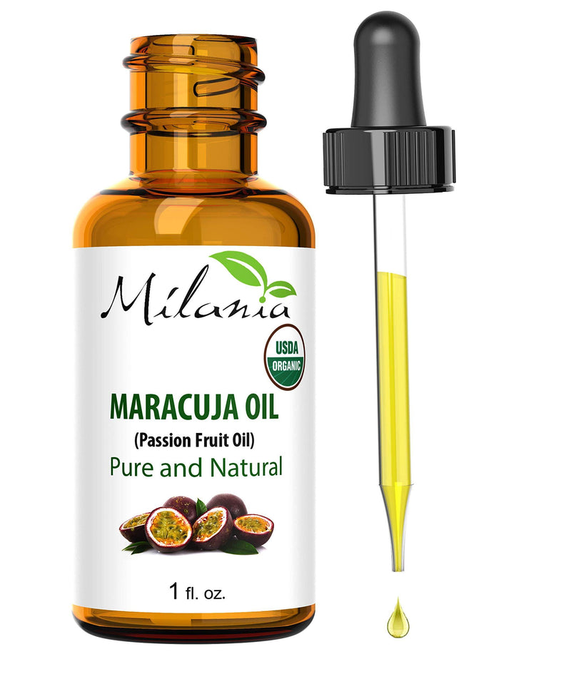 Premium Organic Maracuja Oil 100% Pure Virgin Passion Fruit Oil, 1 fl. oz Cold-Pressed Extracted Aceite de Marula Unrefined - BeesActive Australia